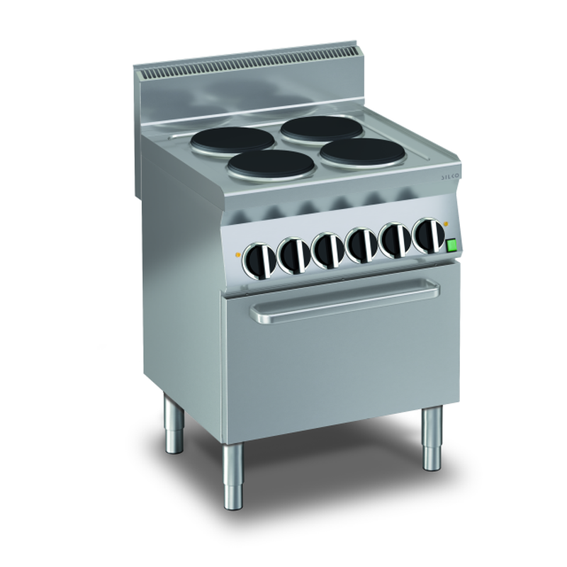 Elektro-Herd mit 4 Kochplatten und Umluftbackofen | KBS 10211304 - KBS Gastrotechnik