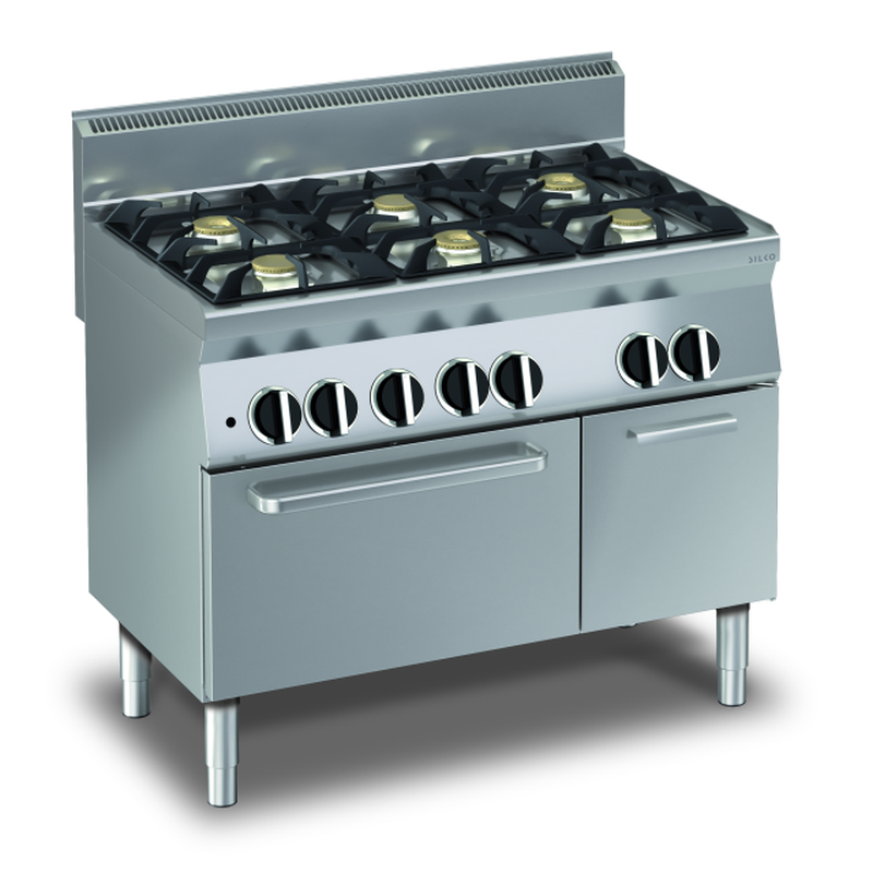 Gas-Herd mit 6 Brennern und Gasofen | KBS 10221303 - KBS Gastrotechnik
