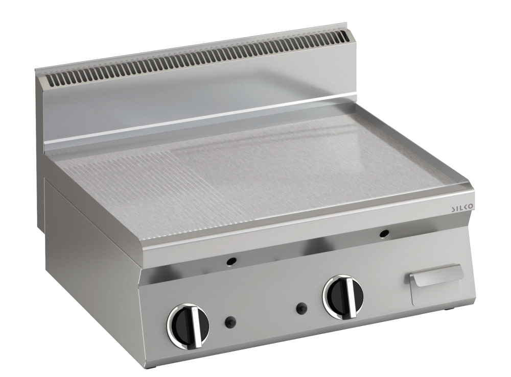 Gas Grillplatte 1/3 und 2/3 geteilte Edelstahlfläche 2 Heizzonen Tischgerät | KBS 10222320