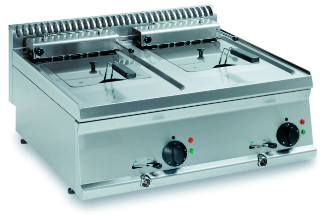 Elektro-Fritteuse Auftischgerät 2 x 8 Liter Becken | KBS 10314007 - KBS Gastrotechnik