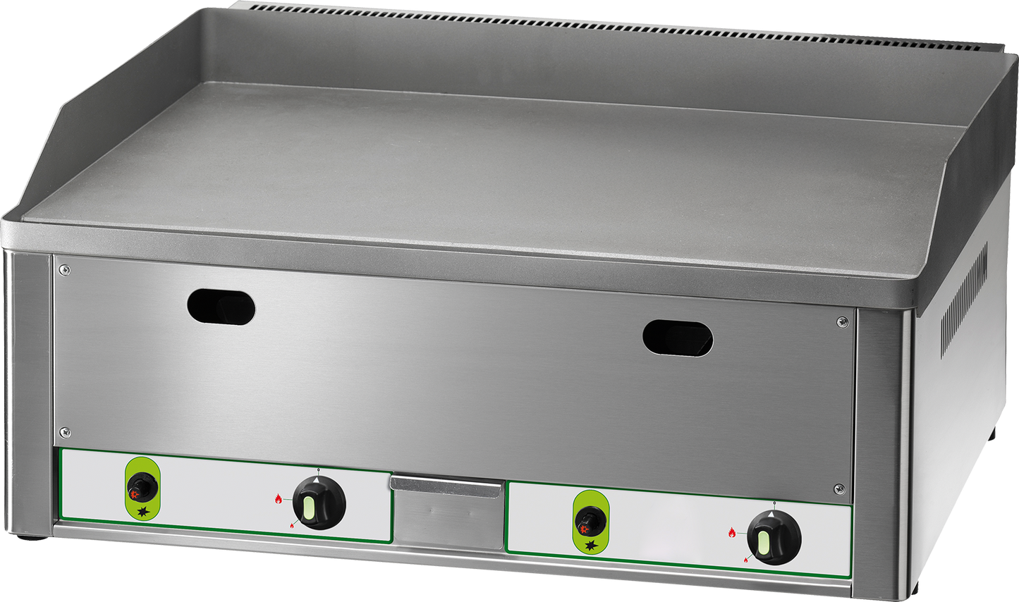 Gas-Grillplatte 2 Heizzonen glatt 8kW | KBS 10921016 - KBS Gastrotechnik