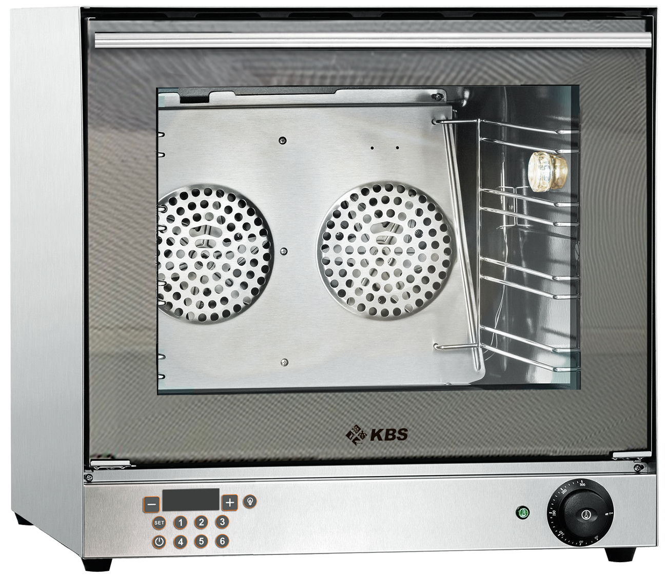 Heißluftofen 2,7 kW für 4 Bleche/Roste 430x320mm und digitaler Zeitanzeige | KBS 11112015 - KBS Gastrotechnik