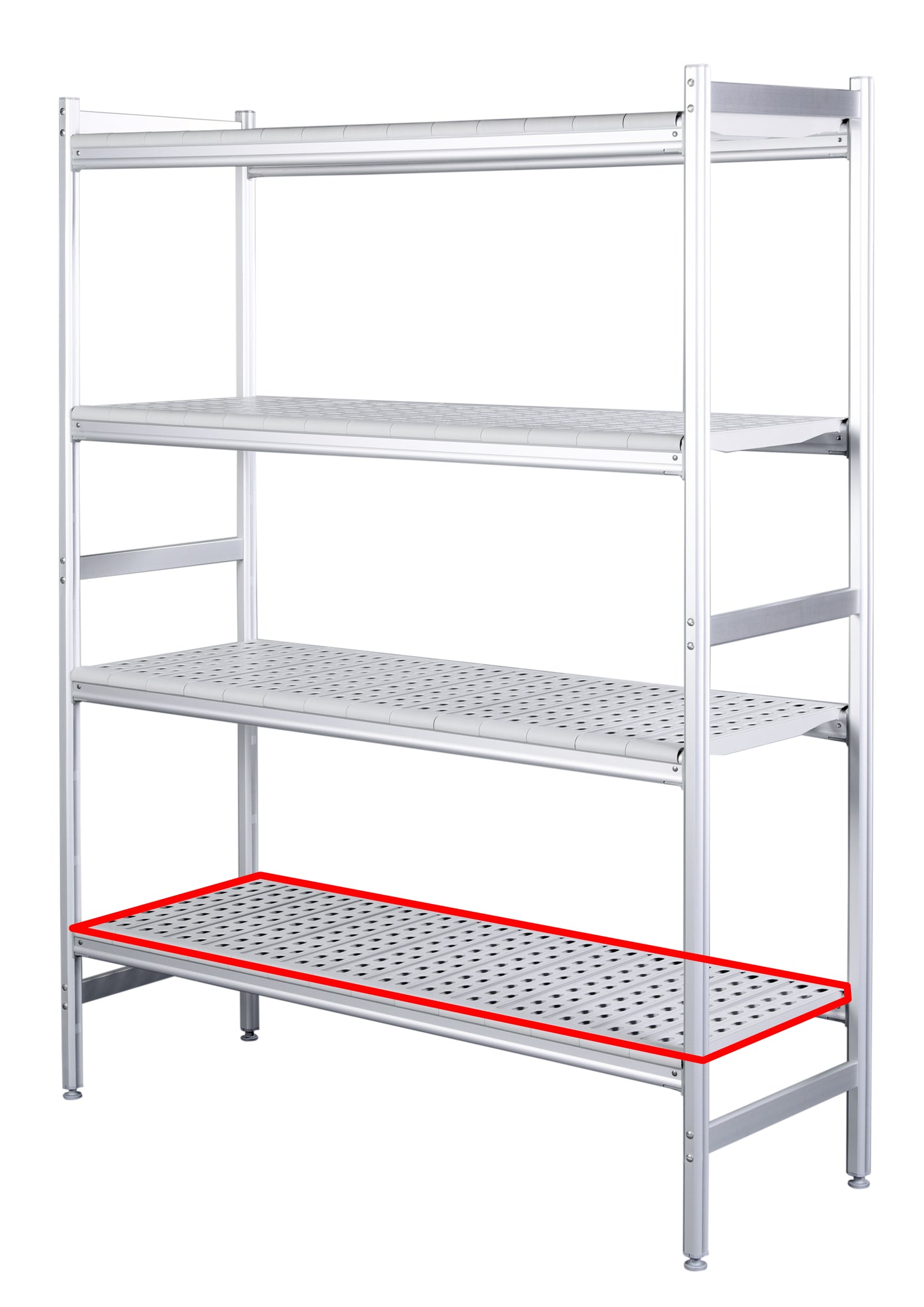 Alu- Regalboden mit Kunstoffrosten 373x532mm | Saro 480-1000