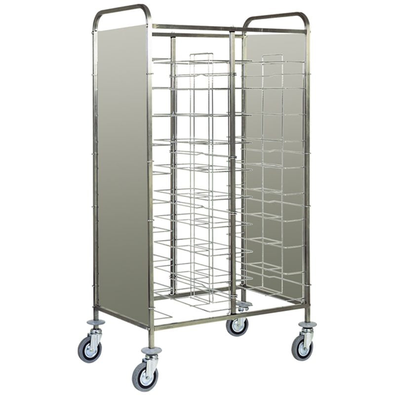 Abräumwagen 950 für 20 Tabletts oder GN Tabletts mit Seitenwand | KBS 70970026 - KBS Gastrotechnik