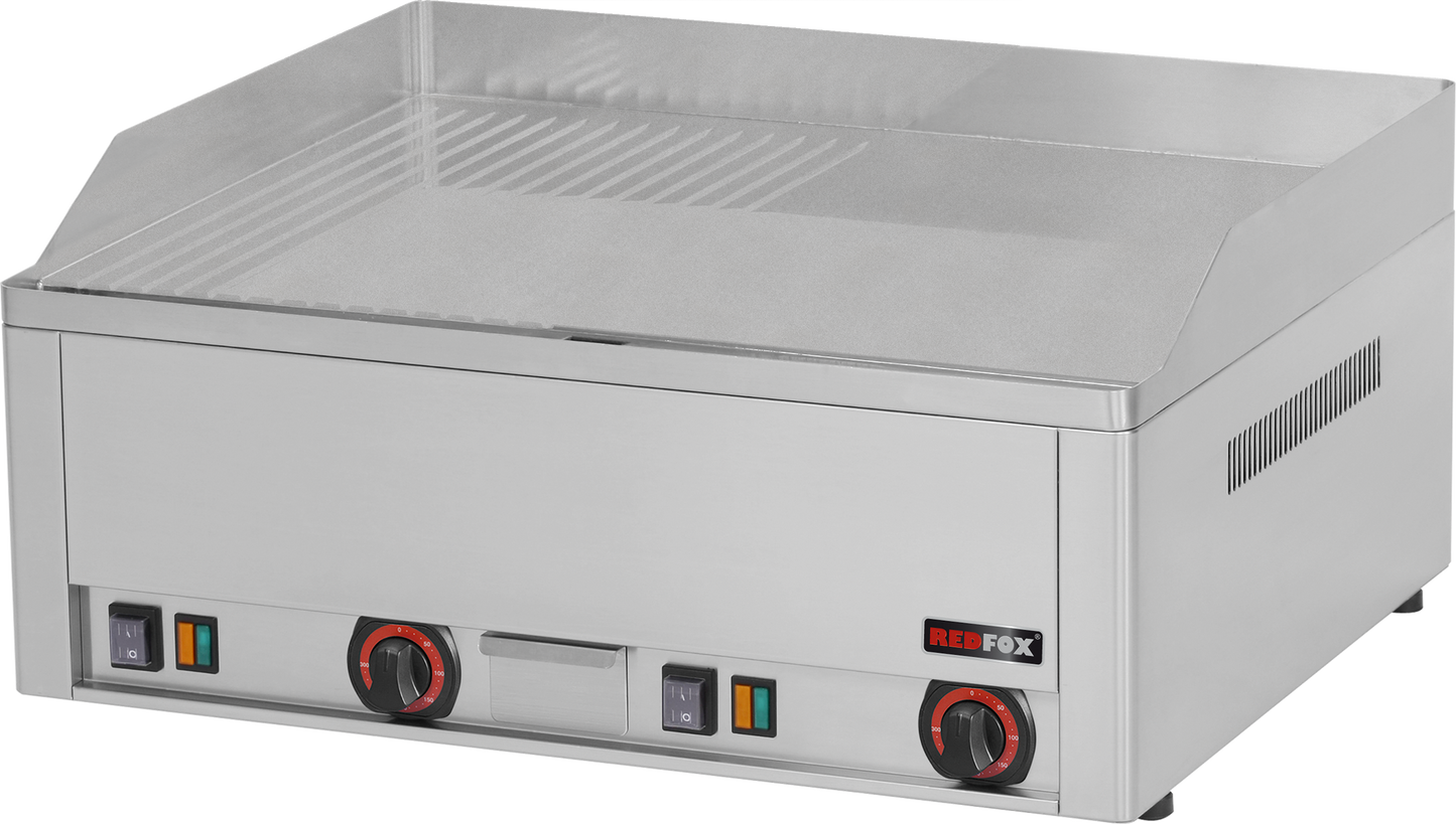 Elektro-Grillplatte 2 Heizzonen Grillfläche glatt/gerillt Auftischgerät | KBS 10112403 - KBS Gastrotechnik