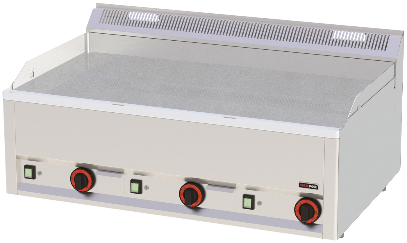 Elektro-Grillplatte 3 Heizzonen Grillfläche glatt hartverchromt Auftischgerät | KBS 10112404 - KBS Gastrotechnik