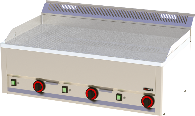 Elektro-Grillplatte 3 Heizzonen Grillfläche glatt/gerillt Auftischgerät | KBS 10112405 - KBS Gastrotechnik