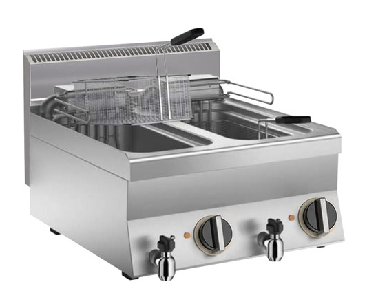 Elektro Fritteuse 2 x 10 lt. 18kW Tischgerät | KBS 10214304 - KBS Gastrotechnik