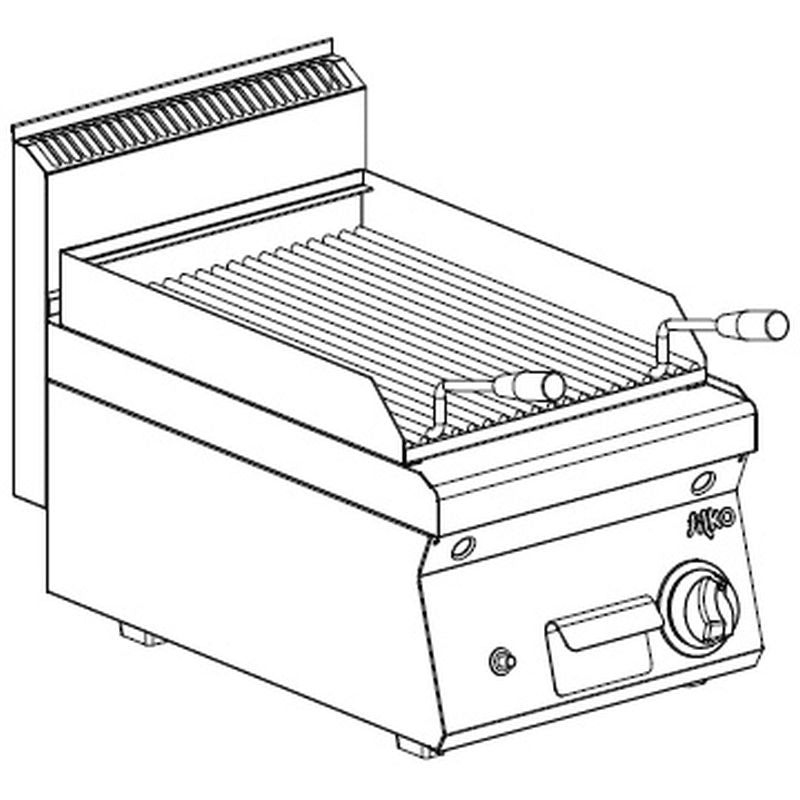 Gas Lavasteingrill 1 Heizzone Tischgerät | KBS 10222312 - KBS Gastrotechnik