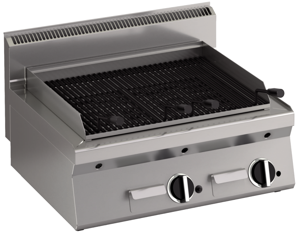 Gas Lavasteingrill 2 Heizzonen Tischgerät | KBS 10222313 - KBS Gastrotechnik