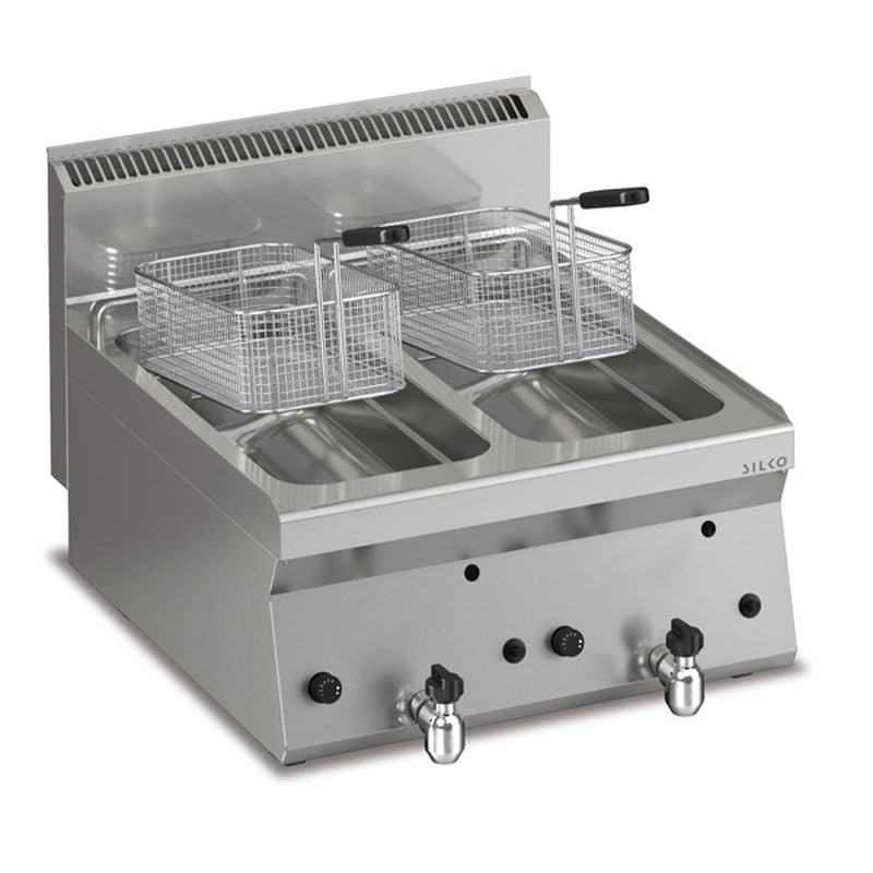 Gas Fritteuse 2 x 8 lt. Tischgerät | KBS 10224302 - KBS Gastrotechnik
