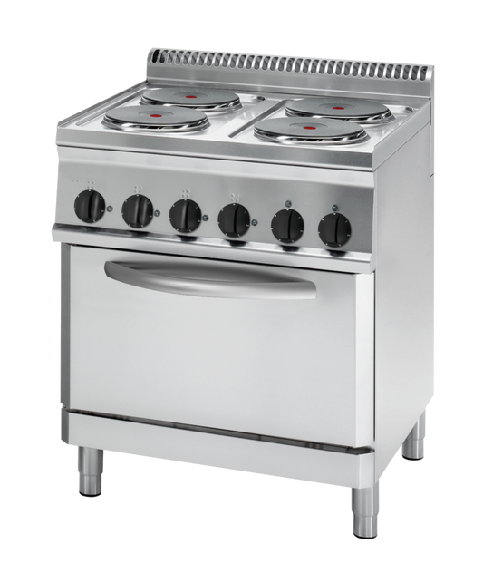 Elektro-Herd mit 4 Kochplatten und Umluftbackofen | KBS 10311013 - KBS Gastrotechnik