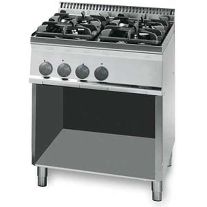 Gas-Herd 19,5kW 4 Brenner offener Unterbau | KBS 10321012 - KBS Gastrotechnik