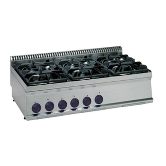 Gas-Kochfläche 30kW 6 Brenner Tischgerät | KBS 10321017 - KBS Gastrotechnik