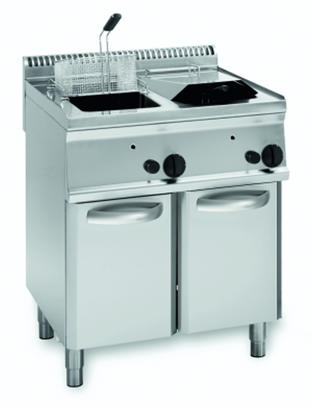 Gas-Fritteuse 2 Becken 2x 14 Liter Standgerät | KBS 10324002 - KBS Gastrotechnik