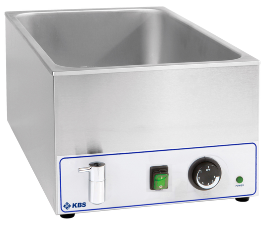 Bainmarie mit Ablasshahn für 1x 1/1 GN, h=150 mm | KBS 10941003