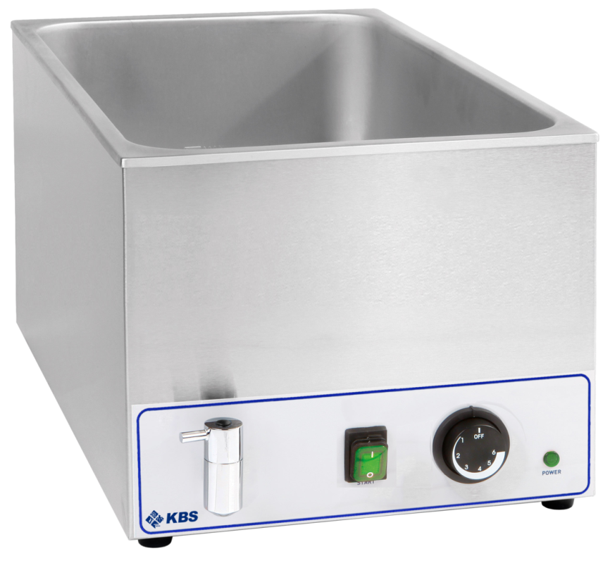 Bainmarie mit Ablasshahn für 1x 1/1 GN, h=200mm | KBS 10941004