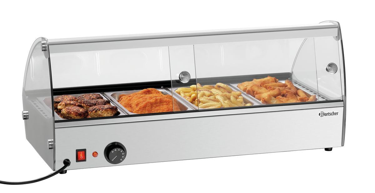 Heiße Aufsatzvitrine R4 4 x 1/3 GN | Bartscher 305058 - Bartscher