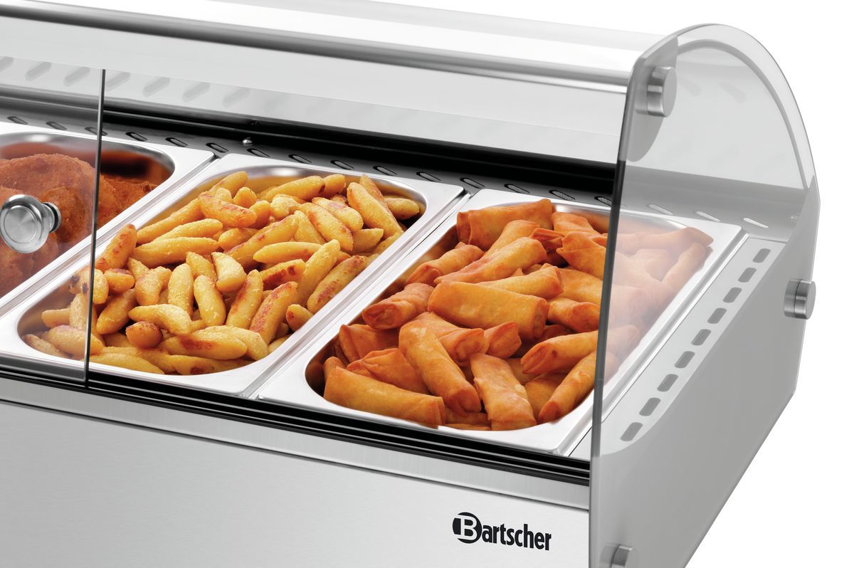 Heiße Aufsatzvitrine R4 4 x 1/3 GN | Bartscher 305058 - Bartscher