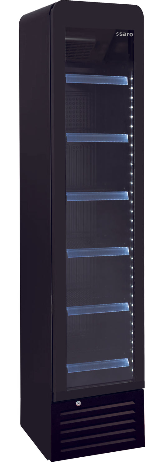 Getränkekühlschrank schmal, schwarz,  Modell DK 134 PRO ROUND | Saro 325-2255 | Saro