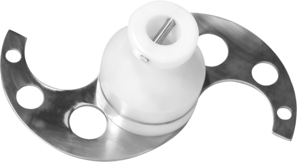 Emulsionsmesser 2 Klingen gelocht, mit Schaft für Cutter 40500005 | KBS 40590016 - KBS Gastrotechnik