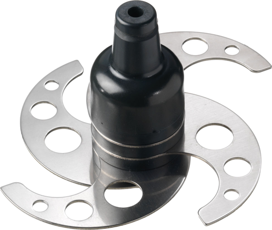 Emulsionsmesser 4 Klingen gelocht, mit Schaft für Cutter Modell 40500010 und 40500011 | KBS 40590028 - KBS Gastrotechnik