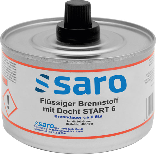 Flüssiger Brennstoff m. Docht, VPE 24Dosen  Modell START 6 | Saro 408-1015 | Saro