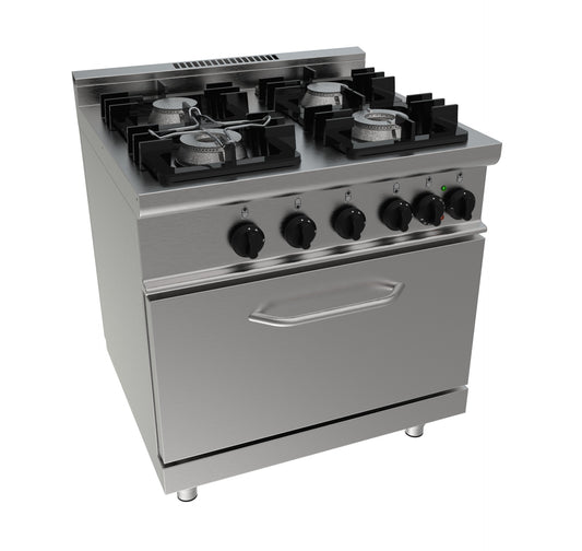 Gasherd mit Elektrobackofen  Modell E7/KUPG4LE | Saro 423-1035