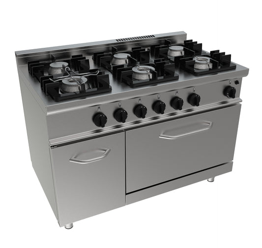 Gasherd mit Gasbackofen  Modell E7/KUPG6LN | Saro 423-1040