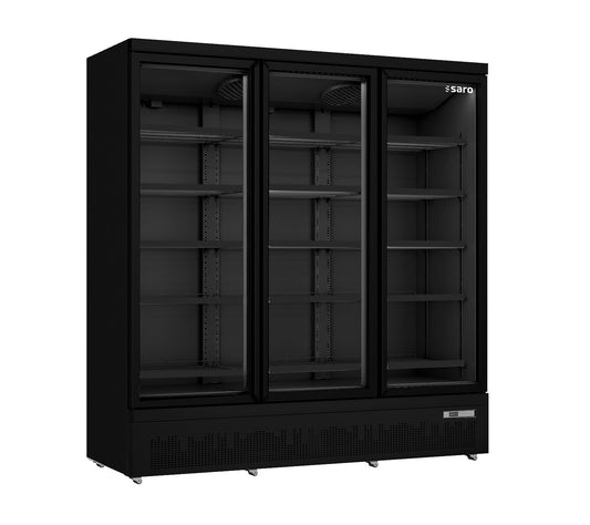 Tiefkühlschrank mit 3 Glastüren,  Modell GTK 1480 S PRO -schwarz | Saro 453-11251