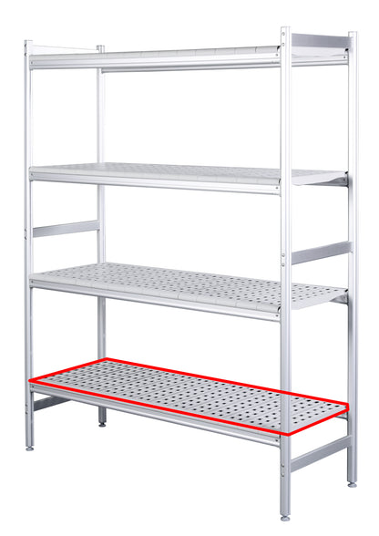Alu- Regalboden mit Kunstoffrosten 373x532mm | Saro 480-1000