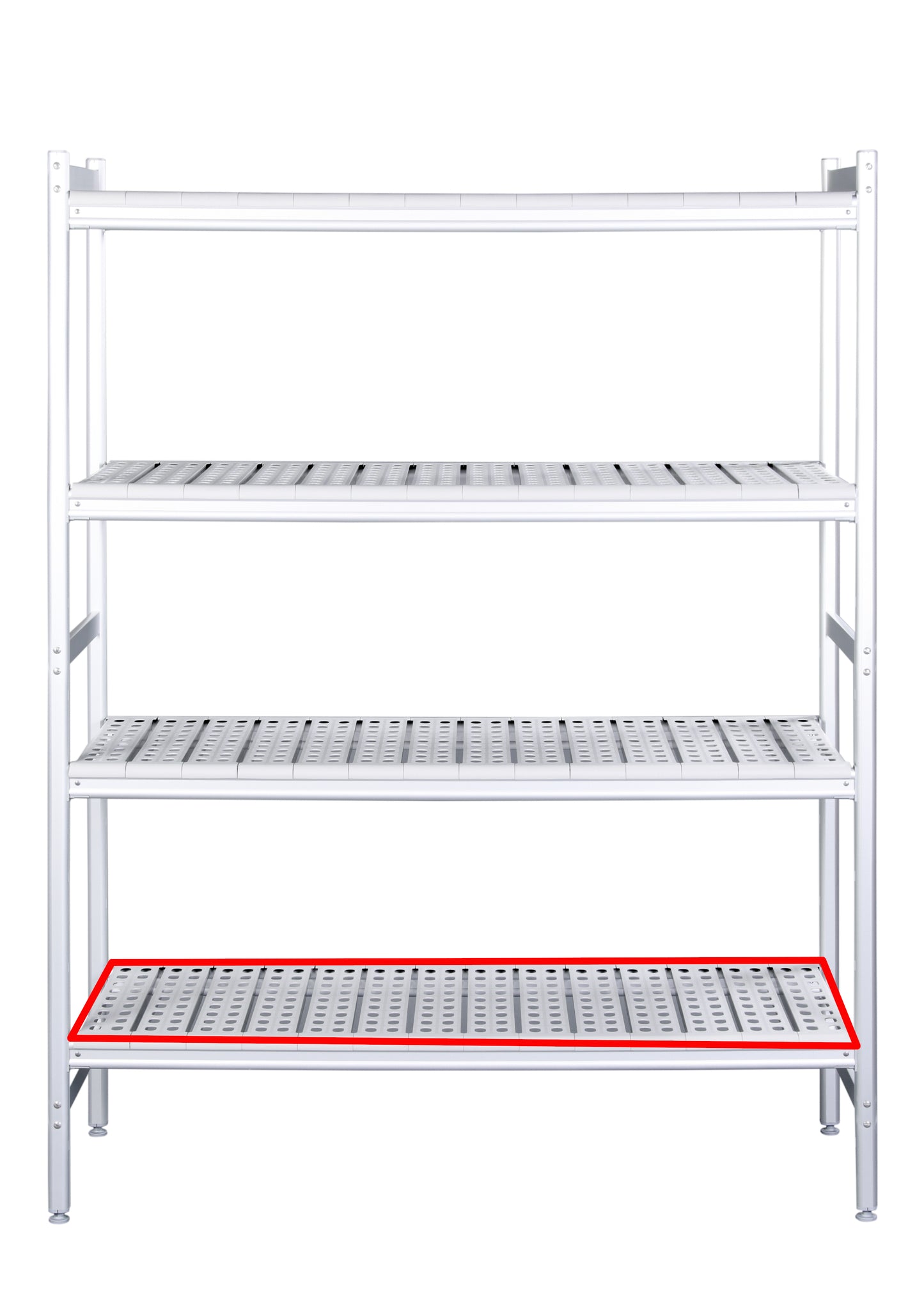 Alu- Regalboden mit Kunstoffrosten 475x1062mm | Saro 480-1105