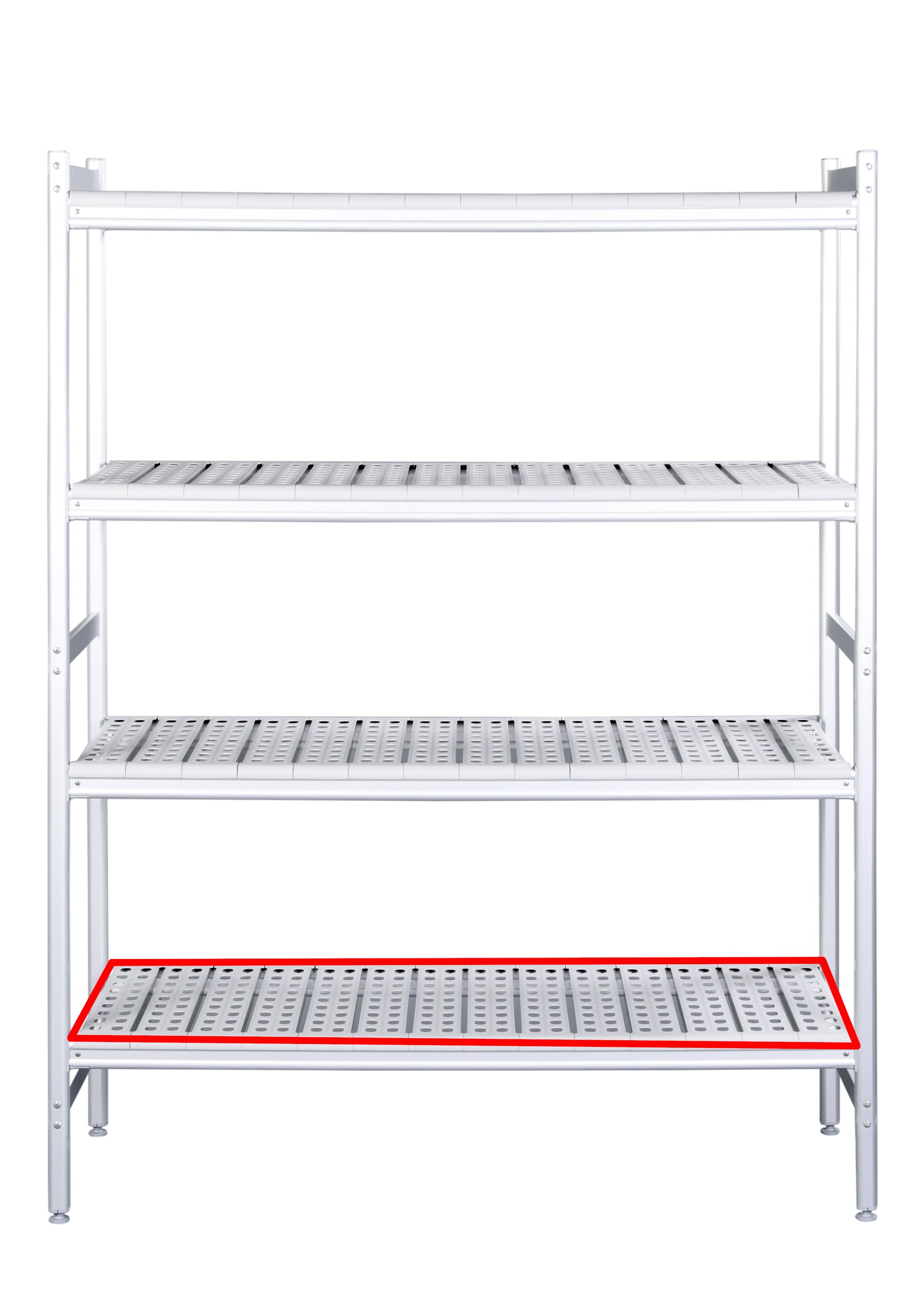 Alu- Regalboden mit Kunstoffrosten 475x1240mm