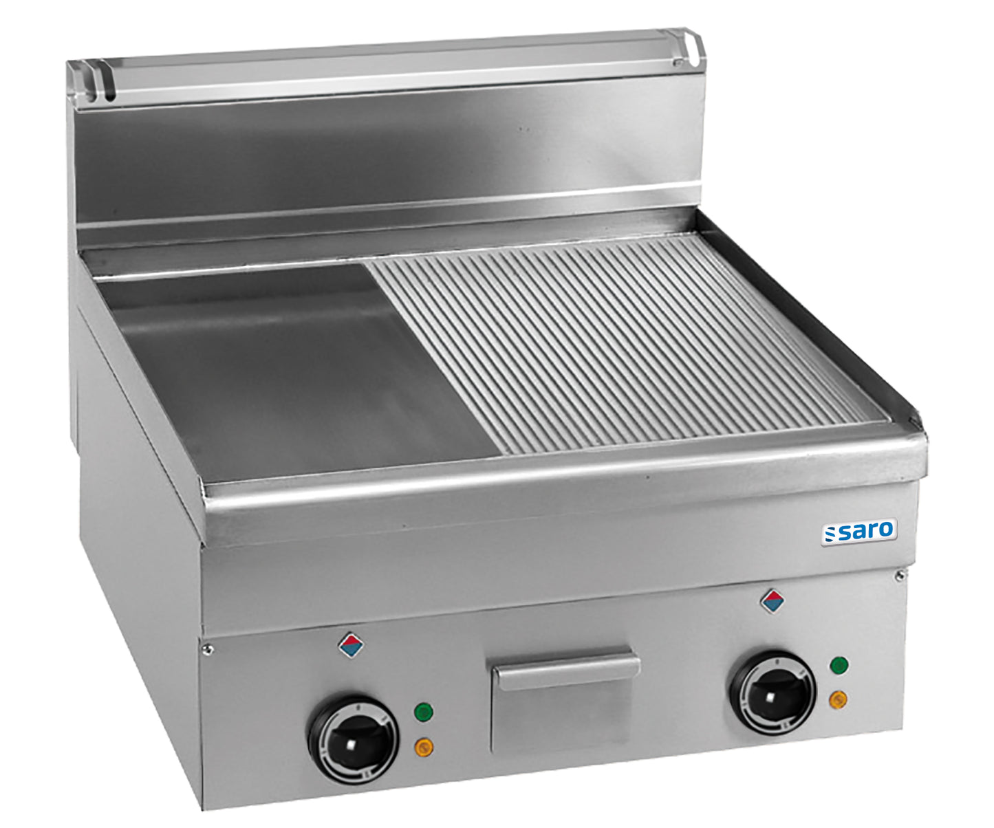 Elektrogrillplatte 1/2 glatt 1/2 gerillt Tischmodell EFT66LR | Saro 504-1120