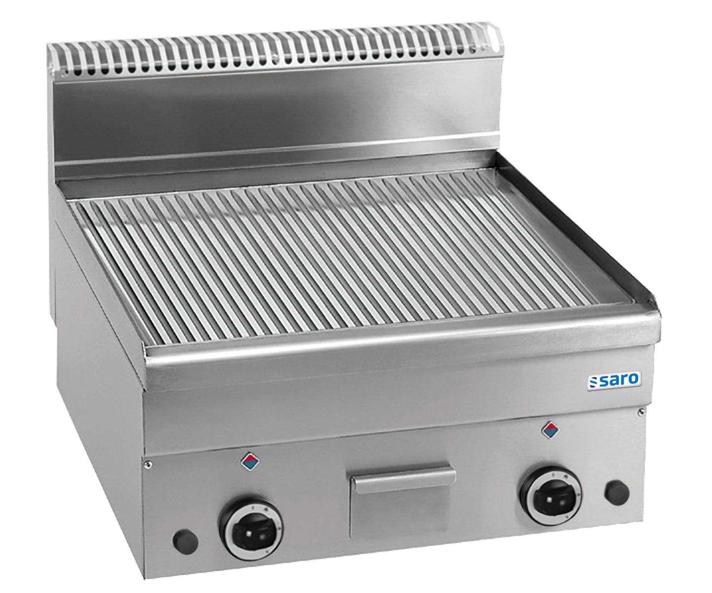 Gasgrillplatte gerillt Tischmodell GFT66R | Saro 504-1140