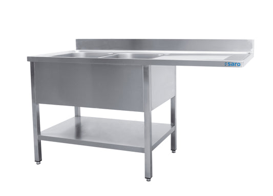 Spülcenter 2 Becken, links - B 1600 x T 700 mm | Saro 700-2610L