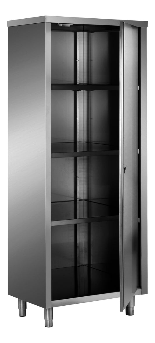 Edelstahl-Lagerschrank mit 1 Flügeltür, 500x600 mm, AISI 430