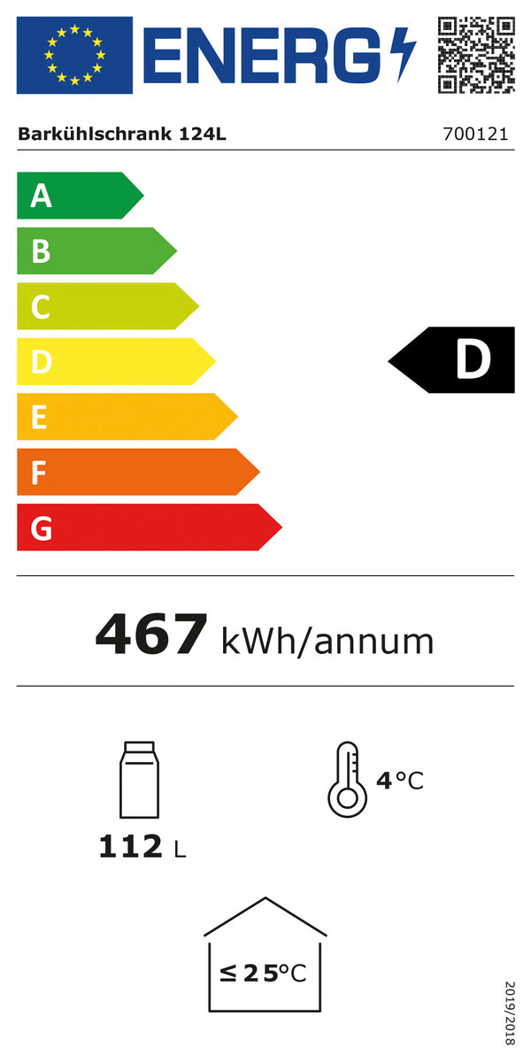 Barkühlschrank 124L | Bartscher 700121 - Bartscher