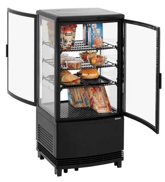 Mini-Kühlvitrine 75L2T schwarz | Bartscher 700387 - Bartscher