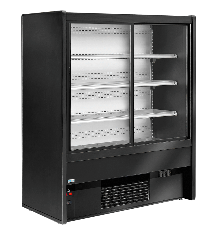 Wandkühlregal Dilara 180 mit Schiebetüren selbstschließend | KBS 826823