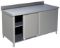 Arbeitsschrank mit Aufkantung B 120cm x T 70cm | KBS 90221102 - KBS Gastrotechnik