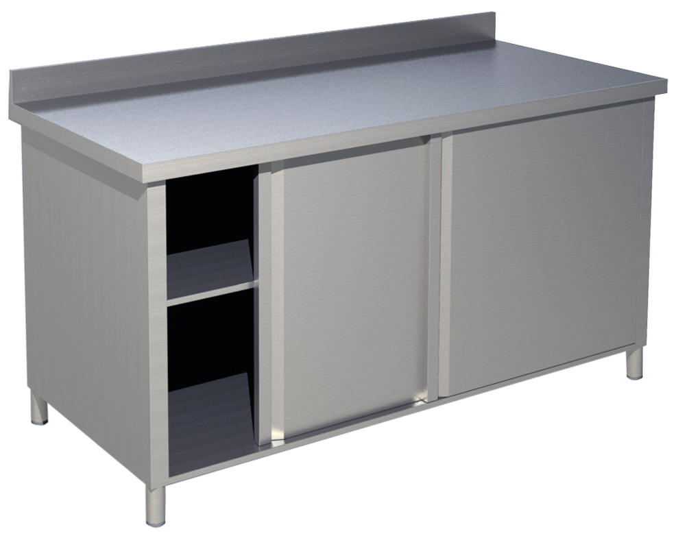 Arbeitsschrank mit Aufkantung B 180cm x T 70cm | KBS 90221105 - KBS Gastrotechnik