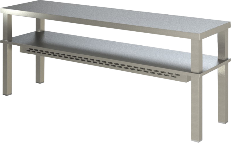 Aufsatzbord 2 Etagen, mit Wärmemodul Breite 140cm von KBS Gastrotechnik