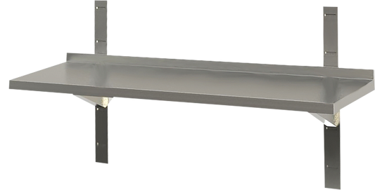 Wandbord 1 Boden mit Aufkantung B 160cm x T 40cm | KBS 91420110 - KBS Gastrotechnik