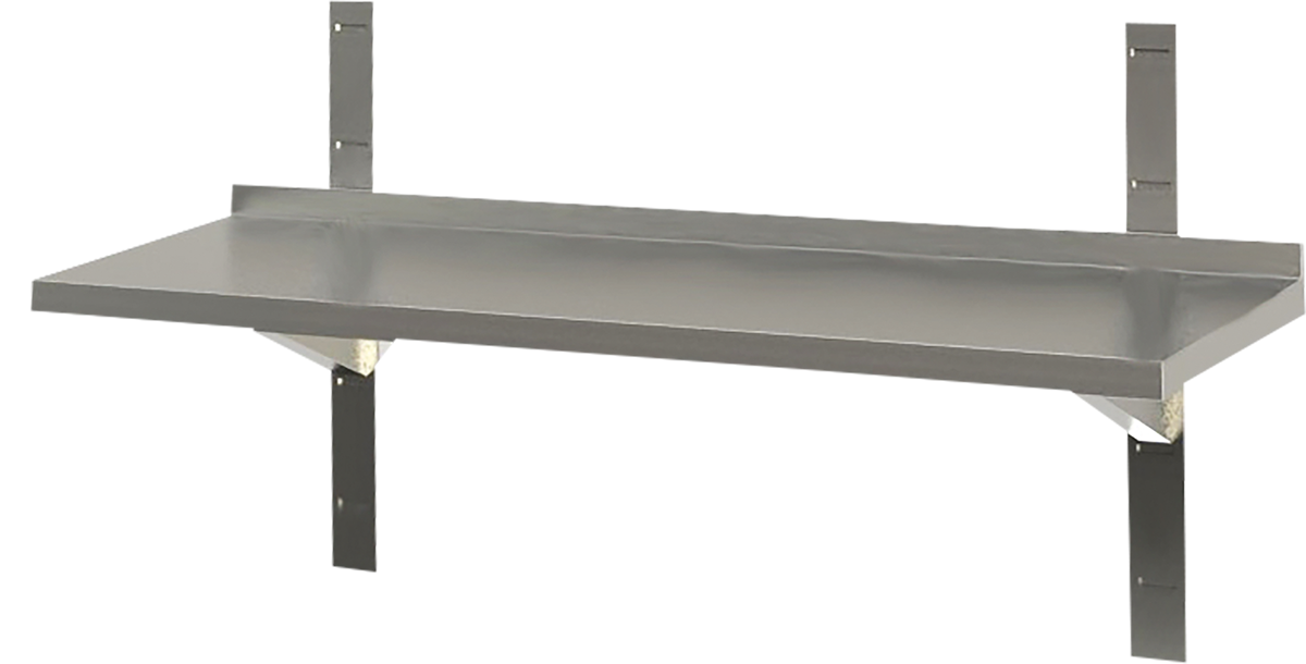 Wandbord 1 Boden mit Aufkantung B 140cm x T 40cm | KBS 91420109 - KBS Gastrotechnik