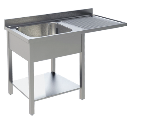 Spülcenter 1 Becken links Breite 120cm | KBS 92011104 - KBS Gastrotechnik