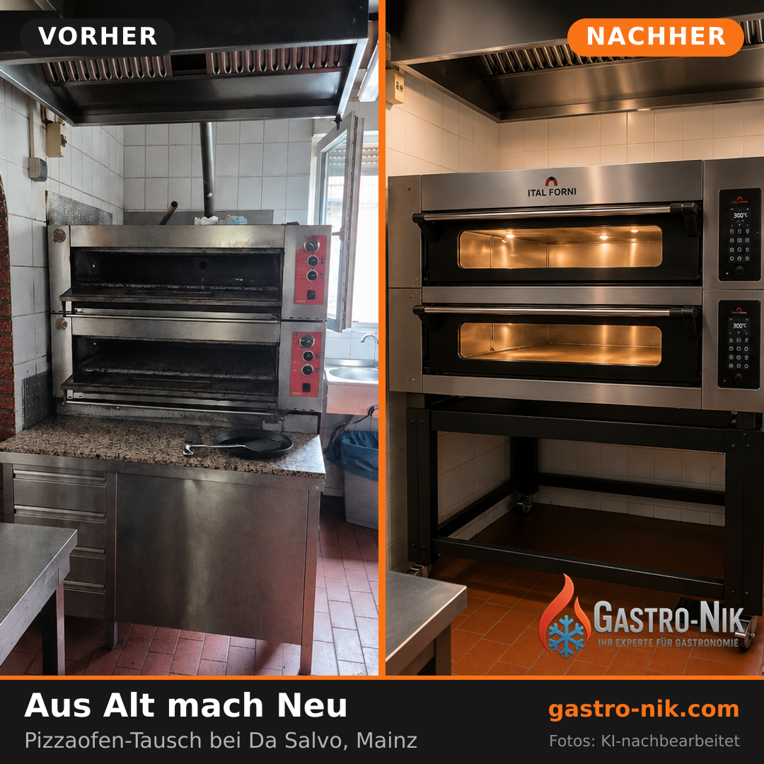 Da Salvo Mainz – Pizzaofen-Tausch: Vorher und Nachher